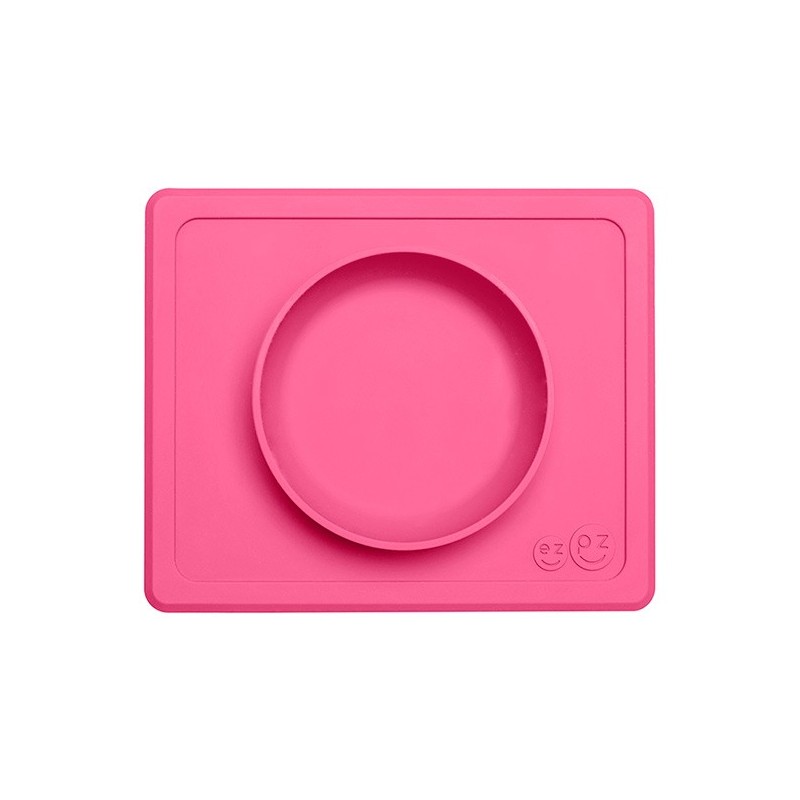 TABULEIRO SILICONE COM SUCÇÃO MINI BOWL ROSA