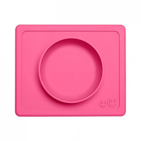 TABULEIRO SILICONE COM SUCÇÃO MINI BOWL ROSA