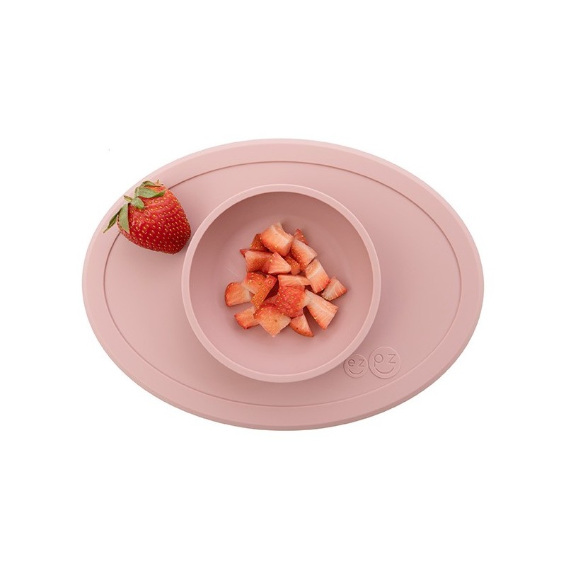 TABULEIRO SILICONE COM SUCÇÃO TINY BOWL ROSA NORDIC