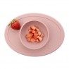 TABULEIRO SILICONE COM SUCÇÃO TINY BOWL ROSA NORDIC