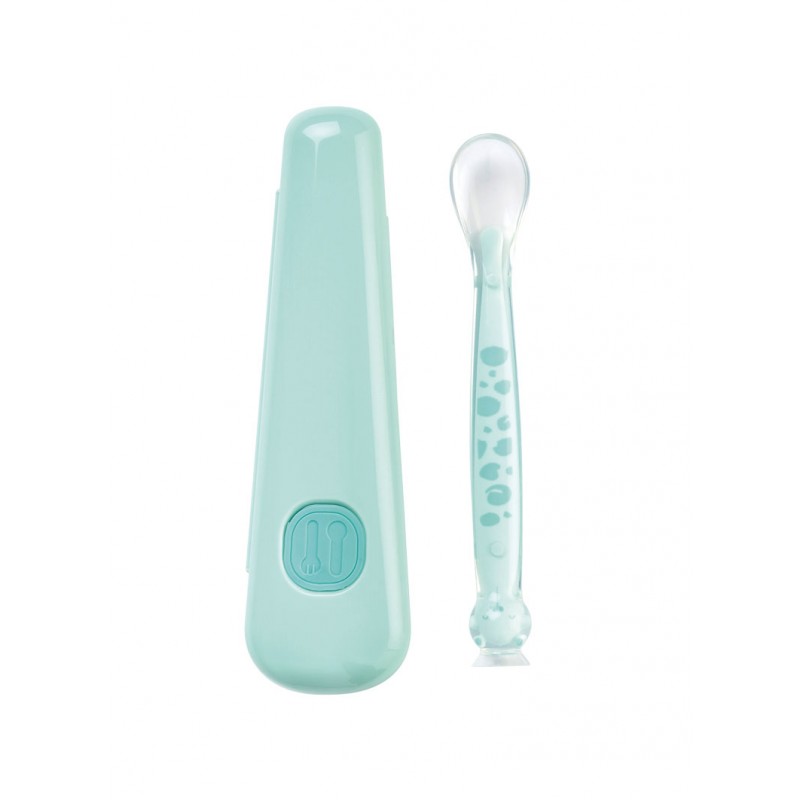 COLHER DE SILICONE SOFT & FUN COM ESTOJO +6m