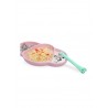 COLHER SILICONE 2 EM 1 GIRAFA ROSA 4m+