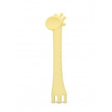 COLHER SILICONE 2 EM 1 GIRAFA AMARELA 4m+