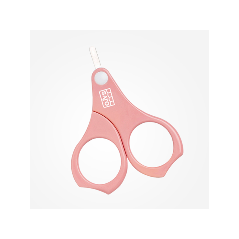 TESOURA INICIAÇÃO COM TAMPA PROTETORA SALMÃO +0m