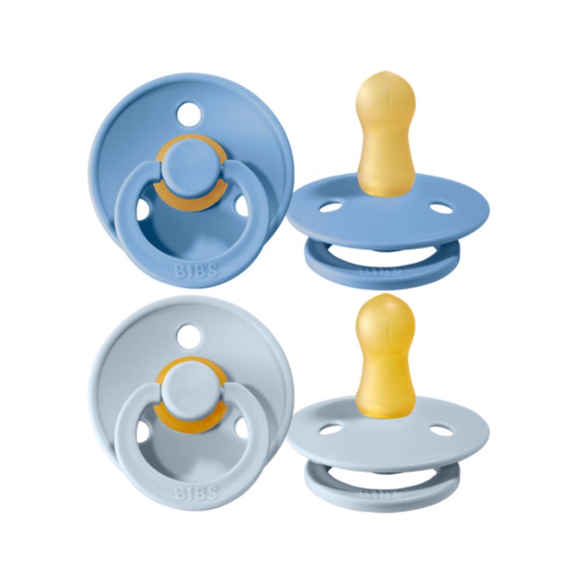 2 CHUPETAS BIBS BABY BLUE/SKY BLUE 0-6M
