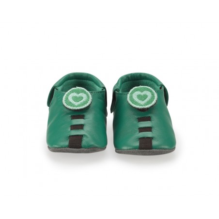 SAPATO SHUPEAS VERDE CORAÇÃO 0-24M.
