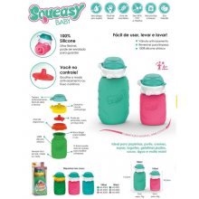 GARRAFA PARA LIQUIDOS E SÓLIDOS SQUEASY 100ML VERDE