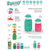 GARRAFA PARA LIQUIDOS E SÓLIDOS SQUEASY 100ML VERDE