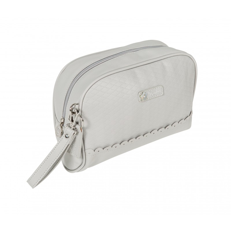 NECESSAIRE ECOPELE CINZA ROMBOS