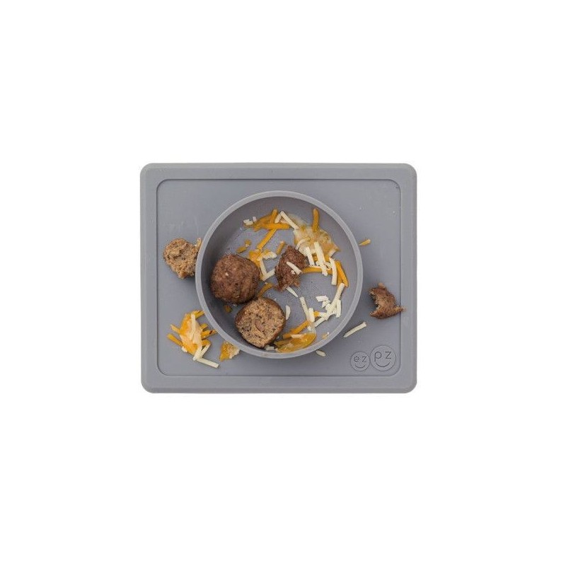 TABULEIRO SILICONE COM SUCÇÃO MINI BOWL CINZA GREY