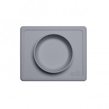 TABULEIRO SILICONE COM SUCÇÃO MINI BOWL CINZA GREY