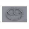 TABULEIRO PRATO EM SILICONE COM SUCÇÃO HAPPY MAT CINZA GREY