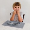 TABULEIRO PRATO EM SILICONE COM SUCÇÃO HAPPY MAT CINZA GREY