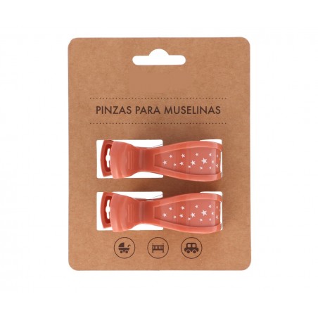 PINÇAS PARA MUSELINAS 2 UNI - TERRACOTA