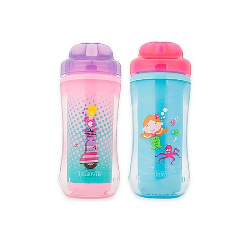 COPO TÉRMICO SEM BICO 300ml 12m+ ROSA / LILAS