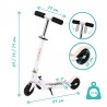 TROTINETE ALUMINIO QKIDS FLO BRANCO/ROSA 36m+