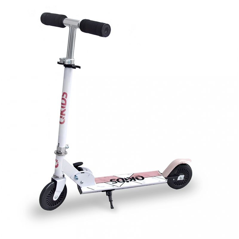 TROTINETE ALUMINIO QKIDS FLO BRANCO/ROSA 36m+
