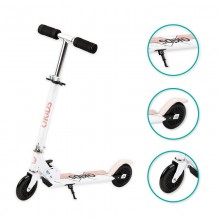 TROTINETE ALUMINIO QKIDS FLO BRANCO/ROSA 36m+