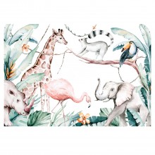 MURAL MICROFIBRA REMOVIVEL FLAMINGO 278x220