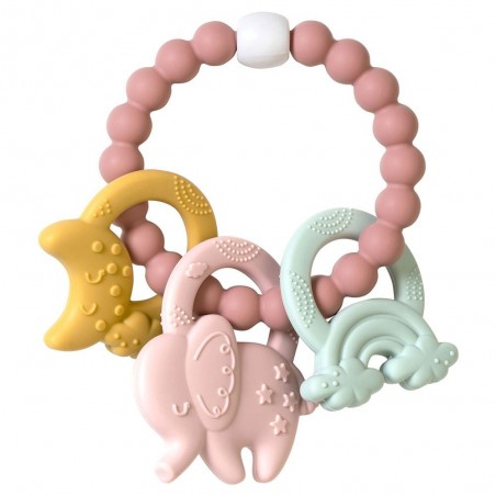 MORDEDOR SILICONE ELE-FUN ROSA 0m+