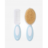PENTE + ESCOVA CERDAS NATURAIS AZUL 0m+