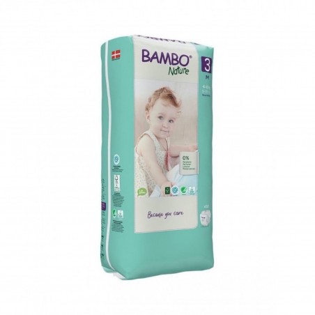FRALDAS BAMBO NATURE TAM 3 - 4/8 kg (52 unidades)