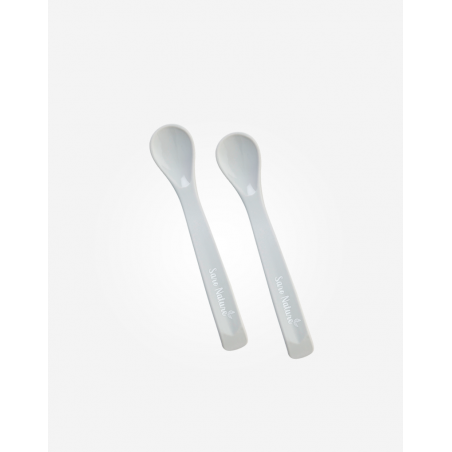 2 COLHERES SILICONE SARO NATURE CINZA +4m