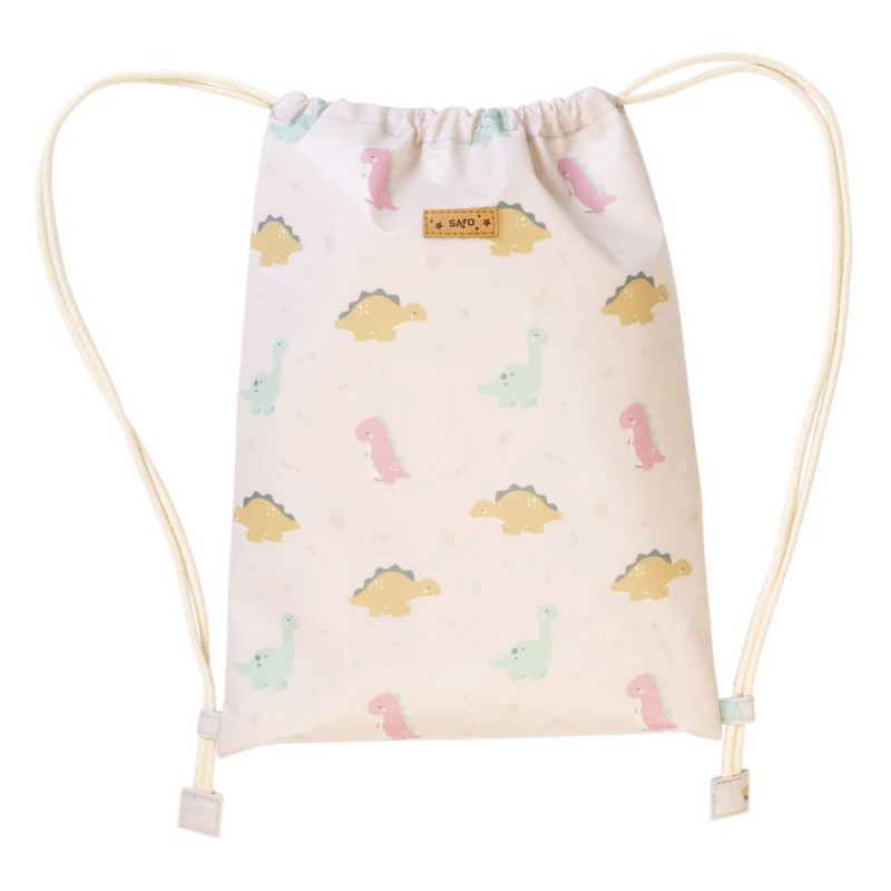MOCHILA SACO INFANTIL HAPPY DINOS MOSTARDA SARO