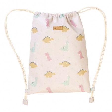 MOCHILA SACO INFANTIL HAPPY DINOS MOSTARDA SARO