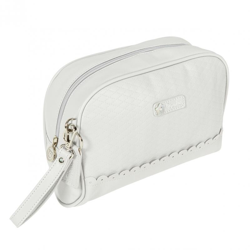 NECESSAIRE ECOPELE BRANCO ROMBOS