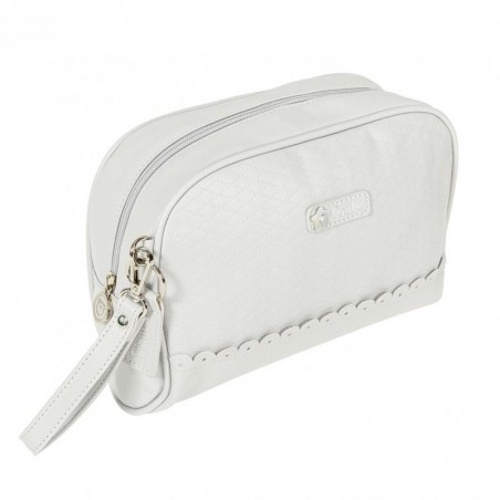 NECESSAIRE ECOPELE BRANCO ROMBOS