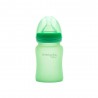 BIBERÃO VIDRO 150ml REVESTIDO SILICONE VERDE EVERYDAY