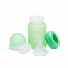 BIBERÃO VIDRO 150ml REVESTIDO SILICONE VERDE EVERYDAY