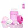 BIBERÃO VIDRO 150ml REVESTIDO SILICONE FUCSIA EVERYDAY