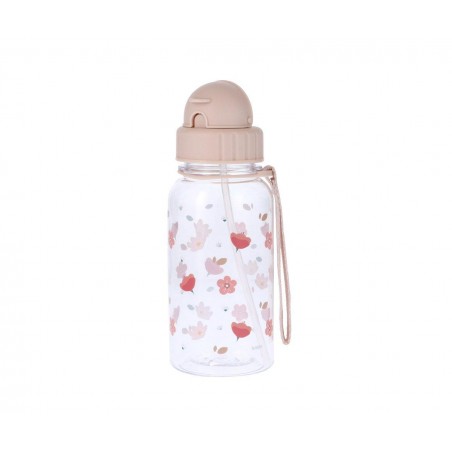 GARRAFA COM PALHINHA SILICONE 500ml LITTLE GARDEN