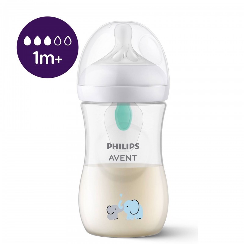 BIBERÃO 260ml NATURAL RESPONSE AIR FREE ELEFANTE AVENT