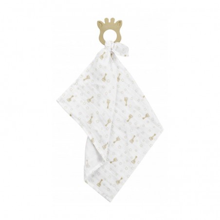 ANEL DENTIÇÃO + MUSELINA 40X40 GIRAFA SOFIA