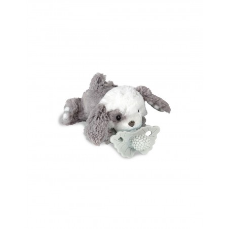 PELUCHE CÃO + CHUPETA CINZA RAZBABY
