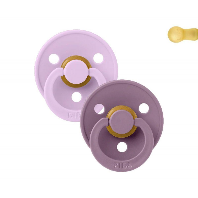 2 CHUPETAS BIBS VIOLET SKY/MAUVE 0-6M