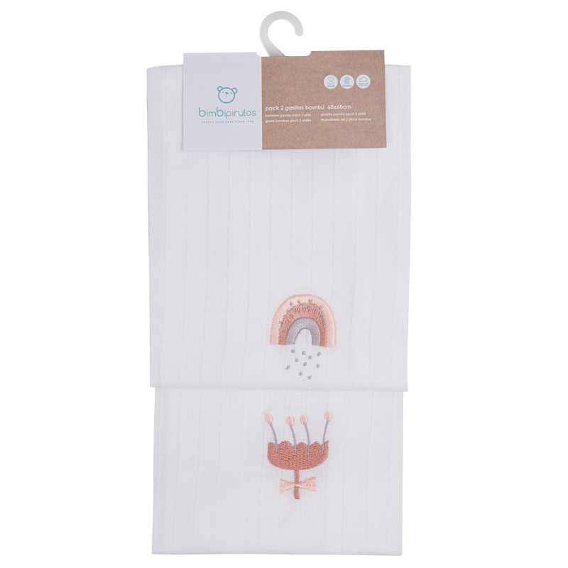 PACK 2 FRALDAS 60X60 FLORAL BIMBIDREAMS