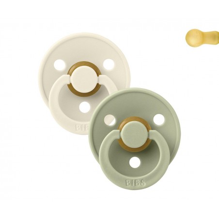 2 CHUPETAS BIBS IVORY/SAGE 18/36M