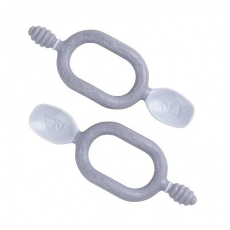 PACK 2 COLHERES / MORDEDOR SENSORIAL AZUL 6m+ BIBADO