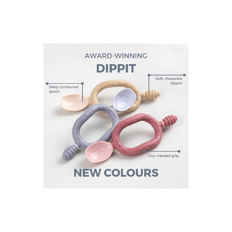 PACK 2 COLHERES / MORDEDOR SENSORIAL ROSA 6m+ BIBADO