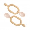 PACK 2 COLHERES / MORDEDOR SENSORIAL ROSA 6m+ BIBADO