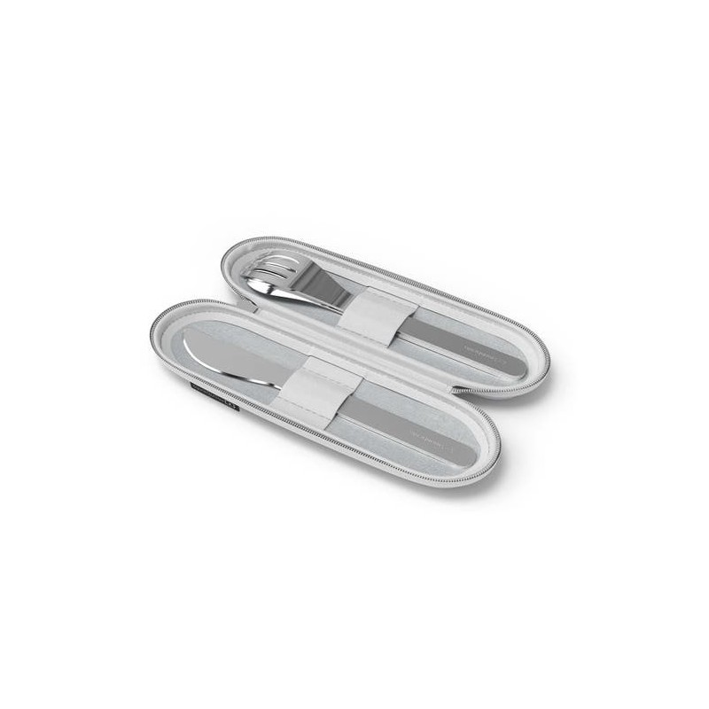 TALHERES INOX 3 PEÇAS COM ESTOJO CINZA MONBENTO