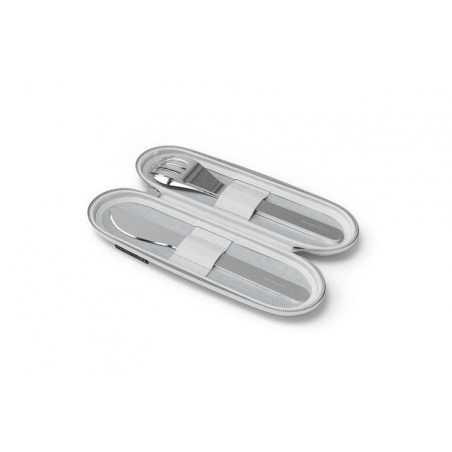 TALHERES INOX 3 PEÇAS COM ESTOJO CINZA MONBENTO