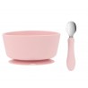 TAÇA SILICONE + COLHER EM INOX LIGHT PINK