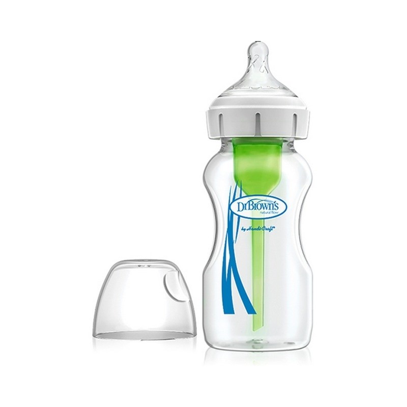 BIBERÃO VIDRO ANTI COLICA 270ml BOCA LARGA DR BROWN`S