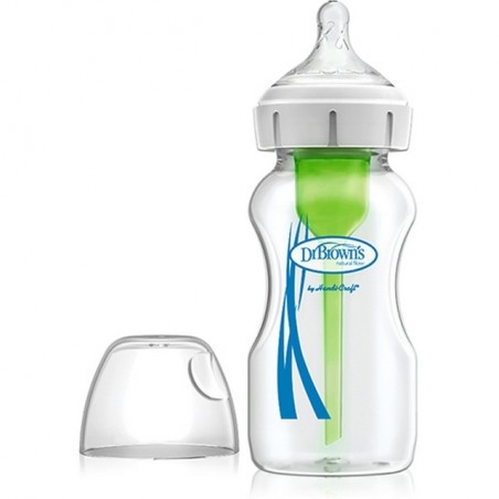 BIBERÃO VIDRO ANTI COLICA 270ml BOCA LARGA DR BROWN`S