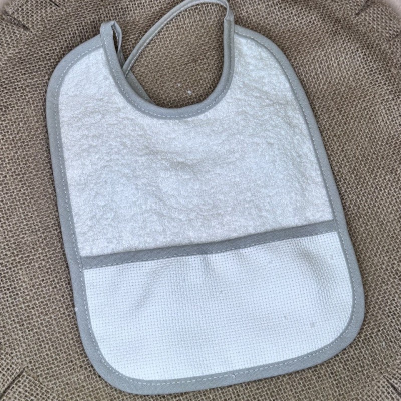 BABETE PARA BORDAR RETANGULAR BEIRA CINZA 18X23